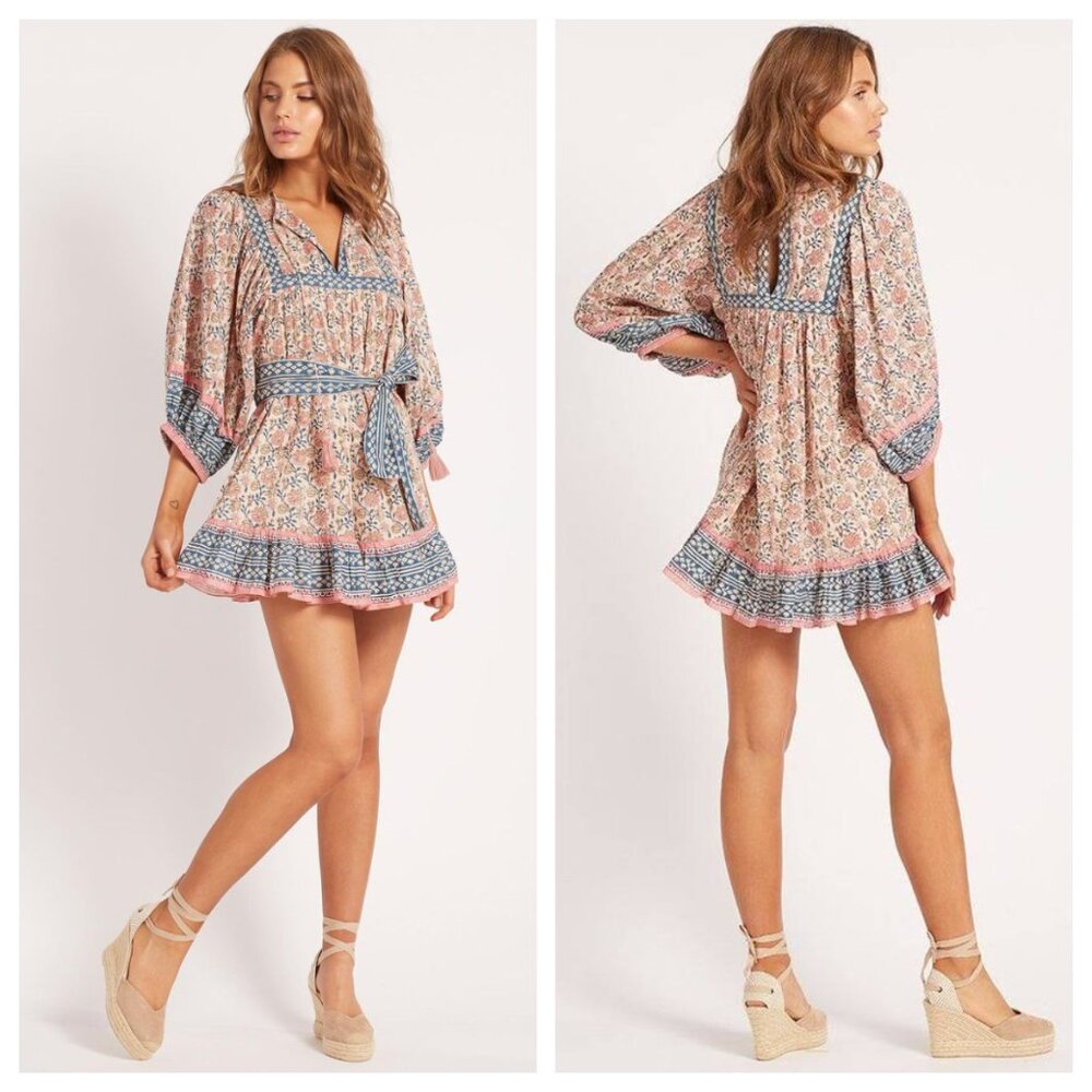 NWOT ANTHROPOLOGIE CLEOBELLA Rodriga Tasseled Mini Dress M - Picture 3 of 15